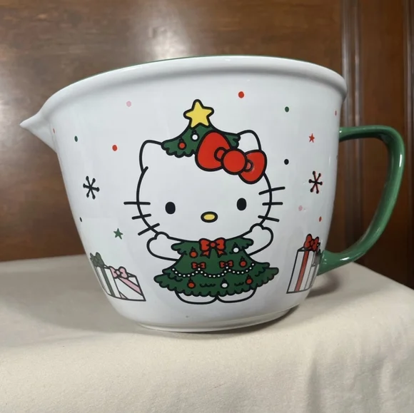 Hello Kitty Pink Christmas This HK mixing bowl fits  Hello Kitty Christmas Mixing Bowl display picture 1